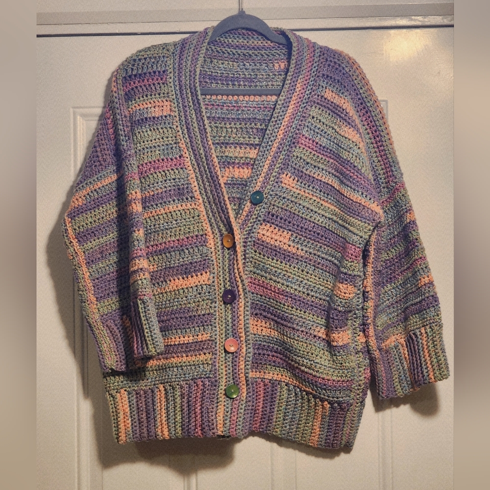 Colorful Striped Women's Cardigan